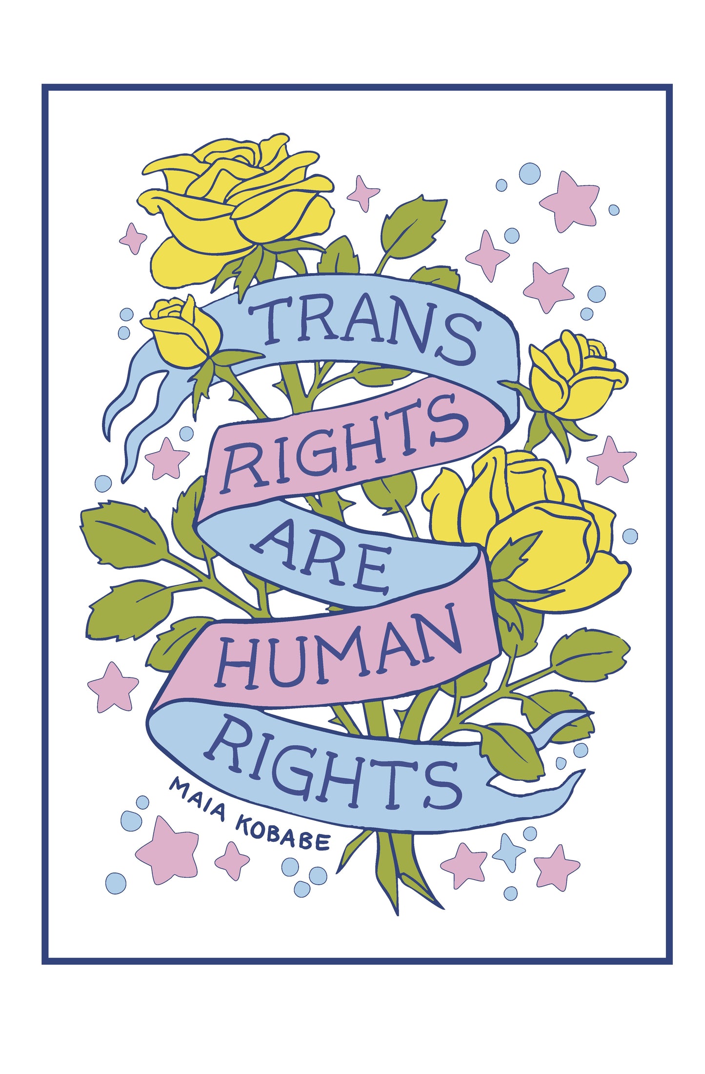 “TRANS RIGHTS ARE HUMAN RIGHTS” ENAMEL PIN
