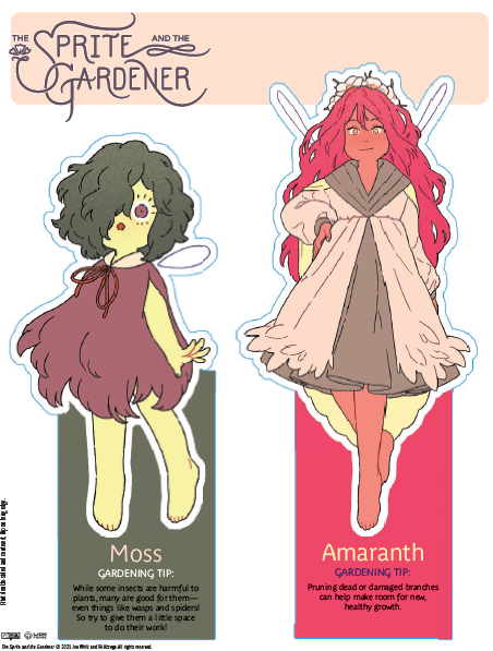 The Sprite & The Gardener Printable Bookmarks