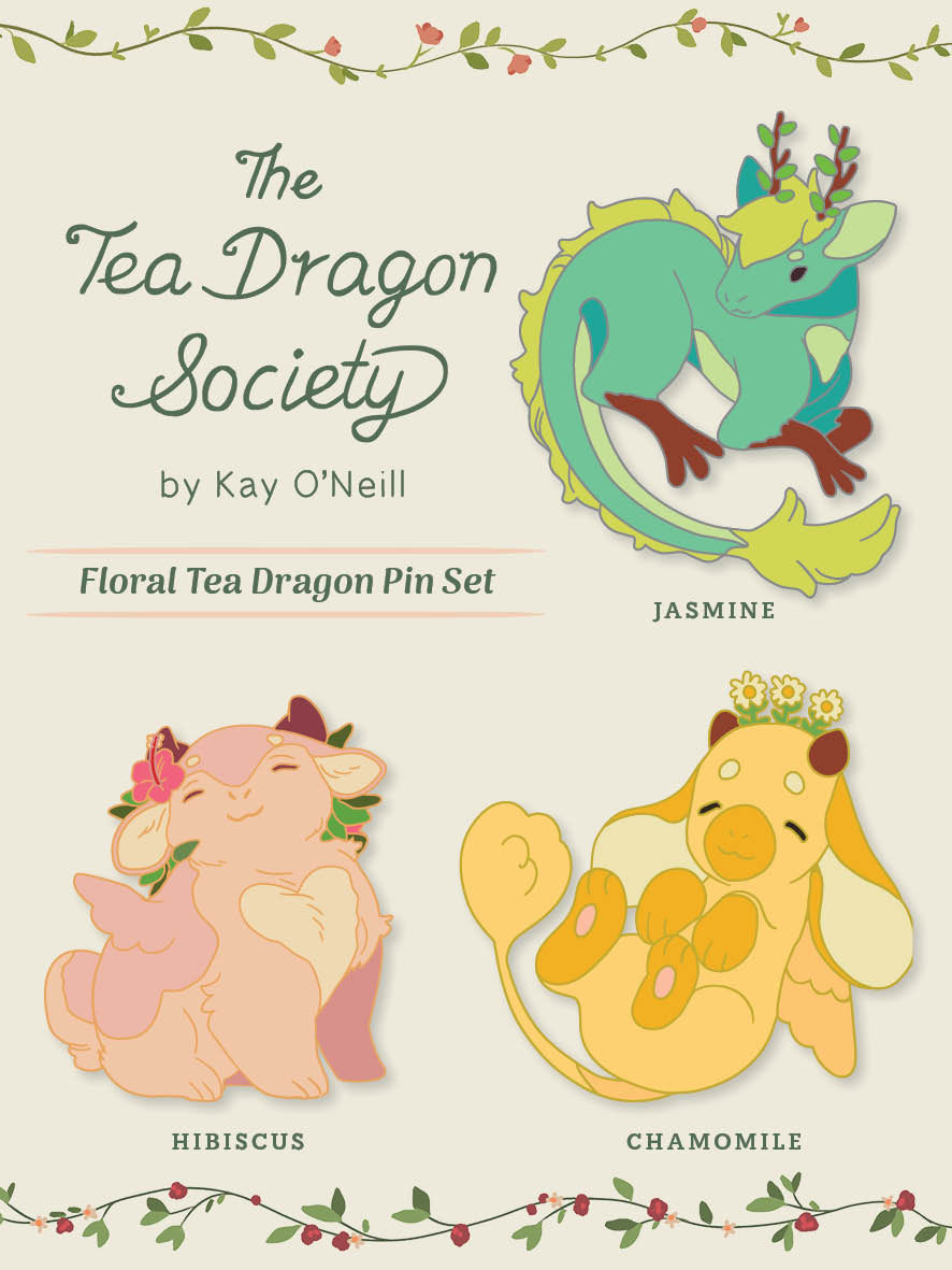 Tea Dragon Pins Set Bundle (ALL 12 PINS)