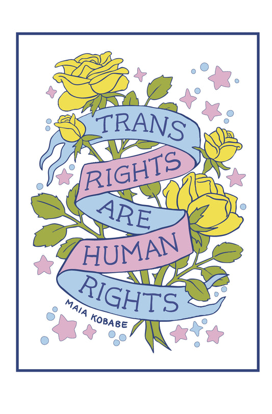 “TRANS RIGHTS ARE HUMAN RIGHTS” ENAMEL PIN