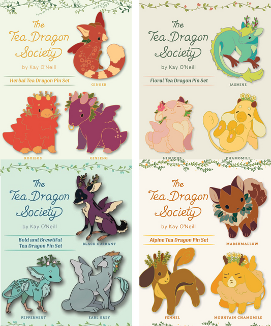 Tea Dragon Pins Set Bundle (ALL 12 PINS)
